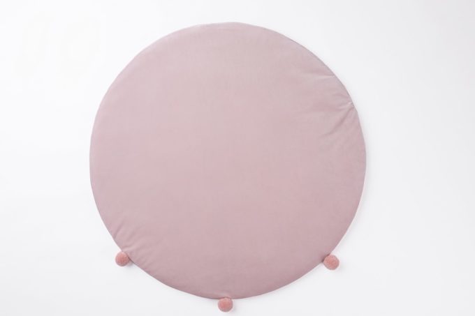 Mata Welur z pomponami Pudrowy Róż (2)